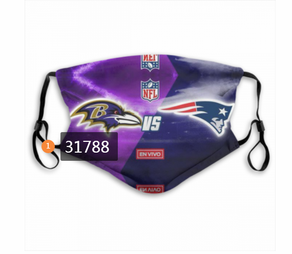 NFL New England Patriots 1672020 Dust mask with filter->nfl dust mask->Sports Accessory